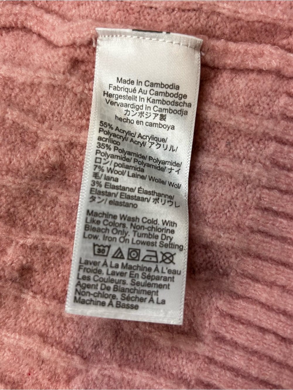 J. Crew Baby Pink Super Soft Cable-Knit V‑Neck Cardigan Size M - Picture 4 of 8